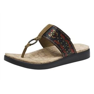 Alegria Womens Moxi Vegan Leather Thong Sandal -- Free Spirit Saddle NEW